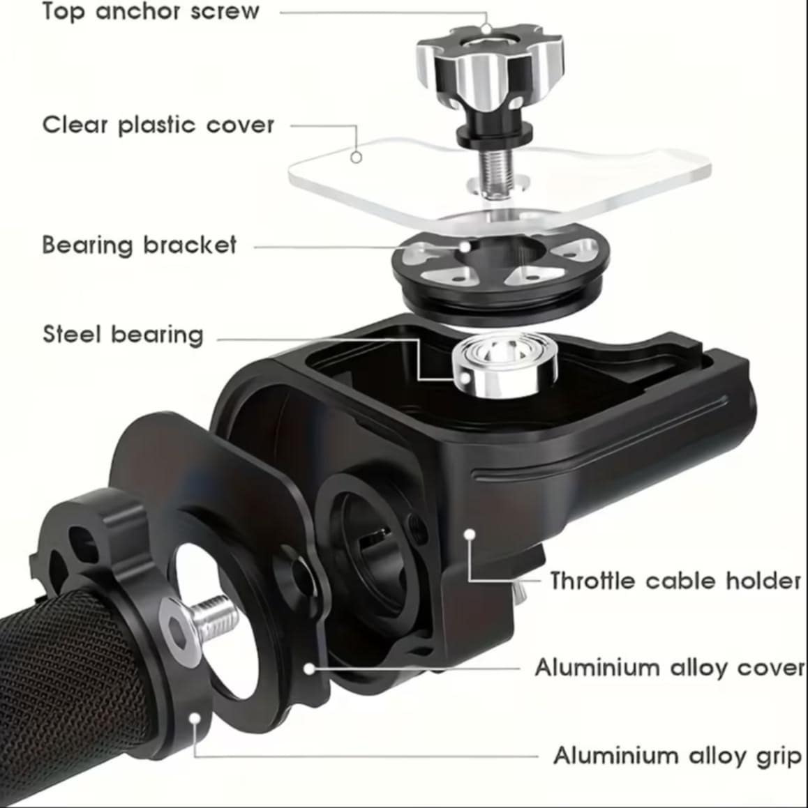 Cnc Aluminium Racing Throttle + Cable Combo