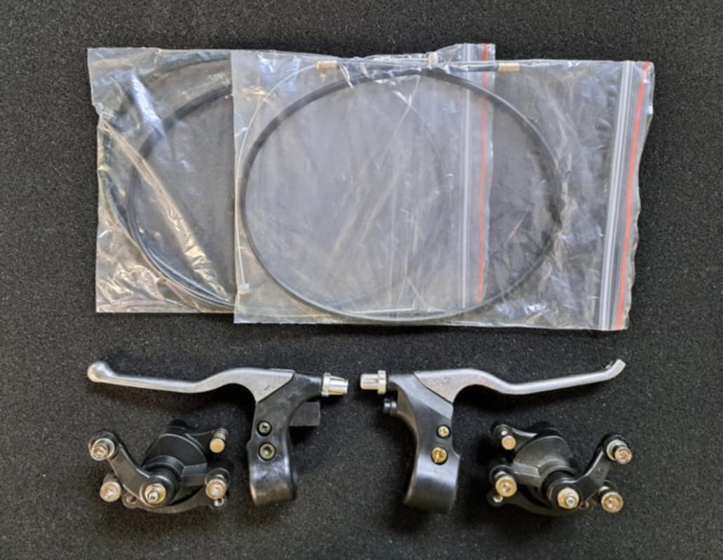 49cc Mini Bike Brake system - Front and Rear Lever & Caliper & Cable