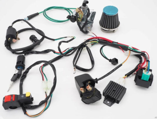 10 pcs Wiring Harness components 49cc 110cc 125cc Quad Dirt Bike E-Start engine