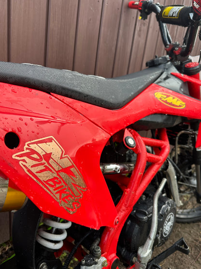 NZ PIT BIKES PREMIUM METALLIC COPPER STICKERS x2