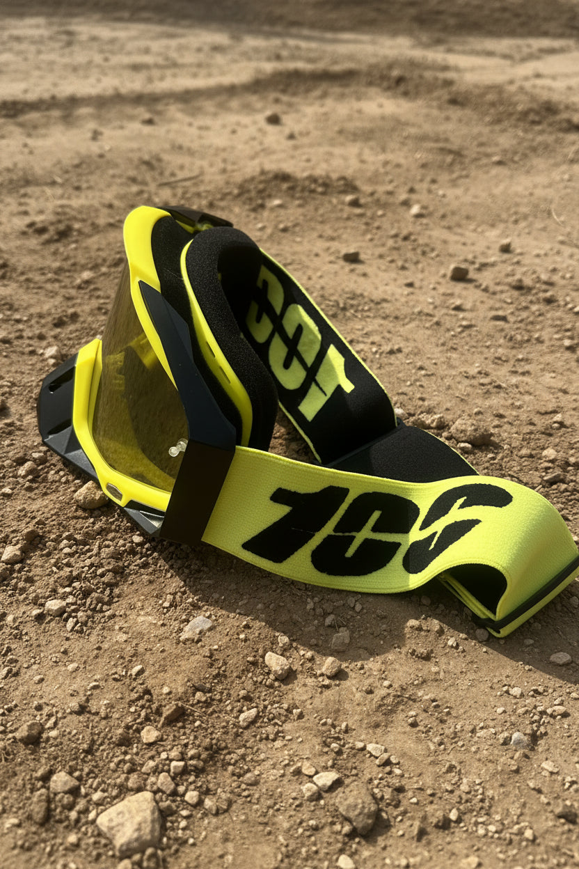 Green/Black 100% Motocross Goggles
