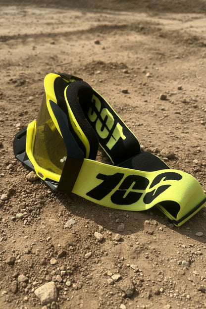 Green/Black 100% Motocross Goggles