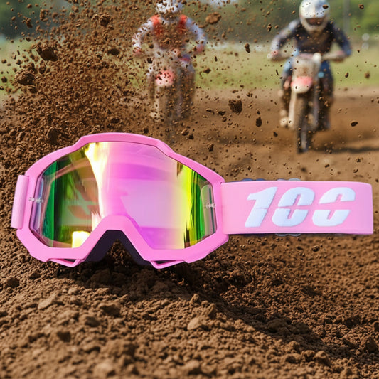 Pink 100% Motocross Goggles